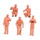 thumbnail image 3 of 5 piezas 1/64 figuras en miniatura, decoración de micropaisajes, coleccionables, pequeño taller de reparación, kit de modelo, figuras de personas en m 2x1x1cm, 3 of 8