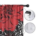thumbnail image 4 of Blackout Kids Curtains,Red and Black Pioneer Flower Pattern Childrens Insulated Curtains Set Of 2,Bedroom Essentials,Toddler Room Decor 52x63in(132x160cm), 4 of 5