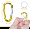 thumbnail image 5 of EcoNesxp Mini Carabiner Set 2" Aluminum Carabiner 1" Aluminum Carabiner D, 5 of 5