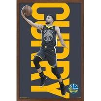NBA Golden State Warriors - Stephen Curry 18 Wall Poster, 14.725" x 22.375", Framed