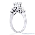 thumbnail image 3 of Round Cut Forever ONE Moissanite 5-Stone Engagement Ring in 14k White Gold, 3 of 5