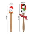 thumbnail image 5 of D-GROEE Christmas Silicone Spatula Santa Claus Pattern Spatula Christmas Cake Decorating Spatula Kitchen Silicone Spatula with Wooden Handle for Stir Butter Cream, 5 of 7