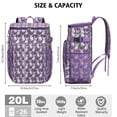 thumbnail image 3 of Travel Cooler Bag - Purple French Bulldog Camping Beer Cooler Backpack with Bottle Opener- Waterproof Insulated Picnic Backpacks - Cooler Bag for Beach, 3 of 6