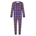 thumbnail image 5 of Afuyipoi Christmas Pajamas for Men, Elastic Waist Printed Crew Neck Two-Piece Set Homewear Purple M, 5 of 5