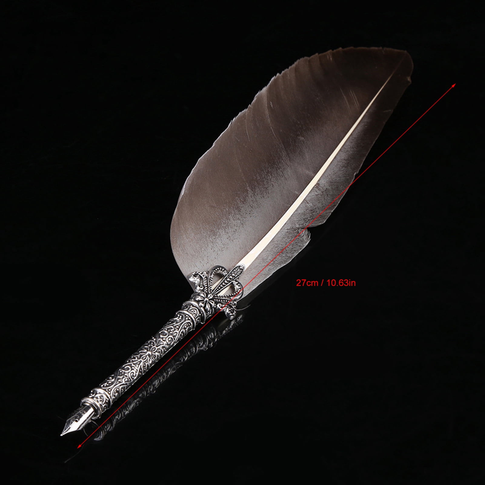 English Calligraphy Feather Dip Quill Pen Writing Ink Set Stationery Gift Box with 5 Nibs