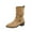 Khaki, variant on Dasayo Western Women's Boots Beige Mid-Calf Cowgirl Buckles Fold Over Low Heel Pointed Toe Boots Women Shoes 35