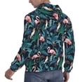 thumbnail image 6 of Naloa Flamingos And Birds Men's Casual Hooded Collar Drawstring Hoodies Pullover Sweatshirts Casual Long Sleeve Shirts-Large, 6 of 7