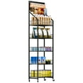 thumbnail image 4 of Lorelo Retail Candy Snack Display Rack, 5-Tier Carbon Steel Storage Shelf with Casters & Hooks, Home Theater Concession Stand Snack Shelf Organizer, Fruit Vegetable Basket Organizer, 4 of 8