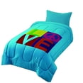 thumbnail image 3 of 100% Cotton Jersey Knit Camp Comforter Twin Size (Love Peace), 3 of 3