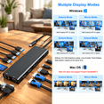 Usb Multi Display Usb C Docking Station Dual Monitor Triple Display Hub Multiple Adapter ...