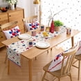 thumbnail image 4 of Table Runner Dresser Scarves 108 Inch Long,Independence Day Stars Stripe Linen Dining Table Runners USA Flag on Vintage Linen Tabletop Scarf for Wedding Holiday Party Kitchen, 4 of 7