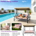 thumbnail image 4 of YLLN Porch Swing Cushions With Backrest, 4" Thicken Waterproof Outdoor Bench Cushion, Patio Swing Cushion Replacement, For Outdoor Indoor Garden Furniture, Only Cushion（40" x 63",Peach Leaf）, 4 of 7