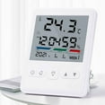 thumbnail image 2 of XGFHYJEH Alarm Clock, Atomic Clocks, Alarm Clock for Kids, Digital Clocks Large Numbers, Small Smart Bedside Tabletop Clock with Large LED Display & Temperature And Humidity, 2 of 5