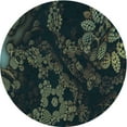 thumbnail image 1 of Ahgly Tapis Rond Lavable en Machine Intérieur Transitionnel Gris Minuit, 8 Pieds Rond, 1 of 7