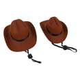 thumbnail image 4 of Pet Cowboy Hat for Dogs and Cats, Adjustable Western Style Headwear for Birthday Party and Photo Shoots, Brown S, 4 of 7