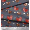 thumbnail image 3 of Soimoi Velvet Fabric Hut,Egg & Hen Farm Print Sewing Fabric Yard 58 Inch Wide, 3 of 3