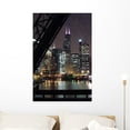 thumbnail image 1 of Chicago City Night from Wall Mural Decal Sticker, Wallmonkeys Peel & Stick Vinyl Graphic (36 in H x 24 in W), 1 of 4