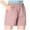 Pink, variant on TTUHYWXI Casual Shorts for Women Elastic Waist Comfy Summer Pull On Solid Color Short with Pockets (Red, M)