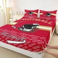 thumbnail image 3 of Homewish Kids Rugby Helmet Twin Sheet Sets,Football Sport Twin Fitted Sheet,Gold Red Flat Sheet For Teens,Ultra Soft Home Decor,3-Piece, 3 of 7