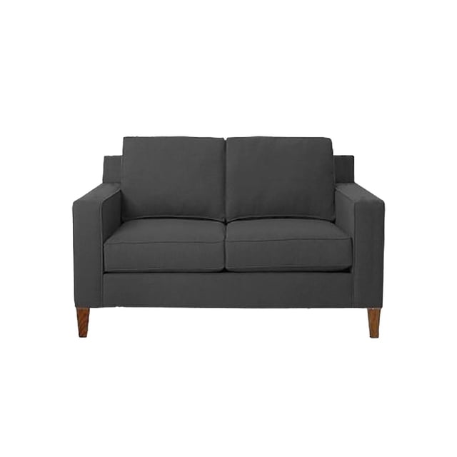 Love Seat Toronto SofaMatch, Tela Quantum, Patas Natural gris oscuro
