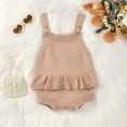 thumbnail image 2 of Bearichfupo Infant Winter Girls Sleeveless Solid Color Knit Romper Bodysuit Newborn Fall Clothes,Sizes 0-3 Months, 2 of 5