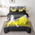 thumbnail image 2 of Feelyou Cartoon Tennis Athlete Bedding Comforter Set 7pcs, Ball Sports Gaming Queen Bedding Sets, Teens Kids Boys Girls Reversible Queen Sheet Sets, Ultra Soft Bedroom Decor, 2 of 8