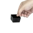 thumbnail image 6 of Mini Serve 2 oz Square Black Plastic Short Quadrato Cup - 1 3/4" x 1 3/4" x 1" - 100 count box, 6 of 11