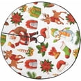 thumbnail image 1 of FMSHPON ChristmasSanta Claus Xmas Christmas Tree Skirt Stand Mat for Holiday Party Decoration Indoor Outdoor 48 inches, 1 of 3