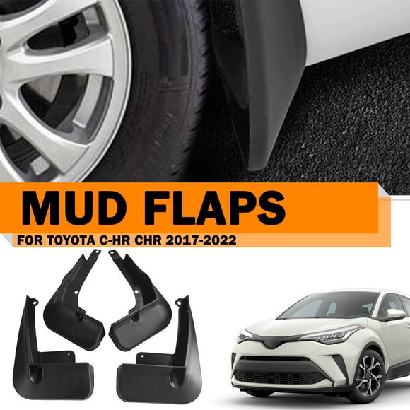 ALLTIMES 4PCS Mud Flap Splash Guard Fender for Toyota C-HR CHR 2017-2022, Black Plastic