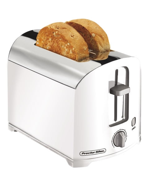 Toaster 2 Slice Toaster Durable Auto Shutoff Extra Wide Proctor Silex White 