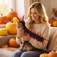 thumbnail image 6 of Kiddiway Halloween Cat Costume Centipede Outfit - Funny Bug-Inspired Pet Dress for Cats and Dogs, Great for Trick-or-Treat, Parties, and Unique Halloween Cat Costumes,Gold, 6 of 7