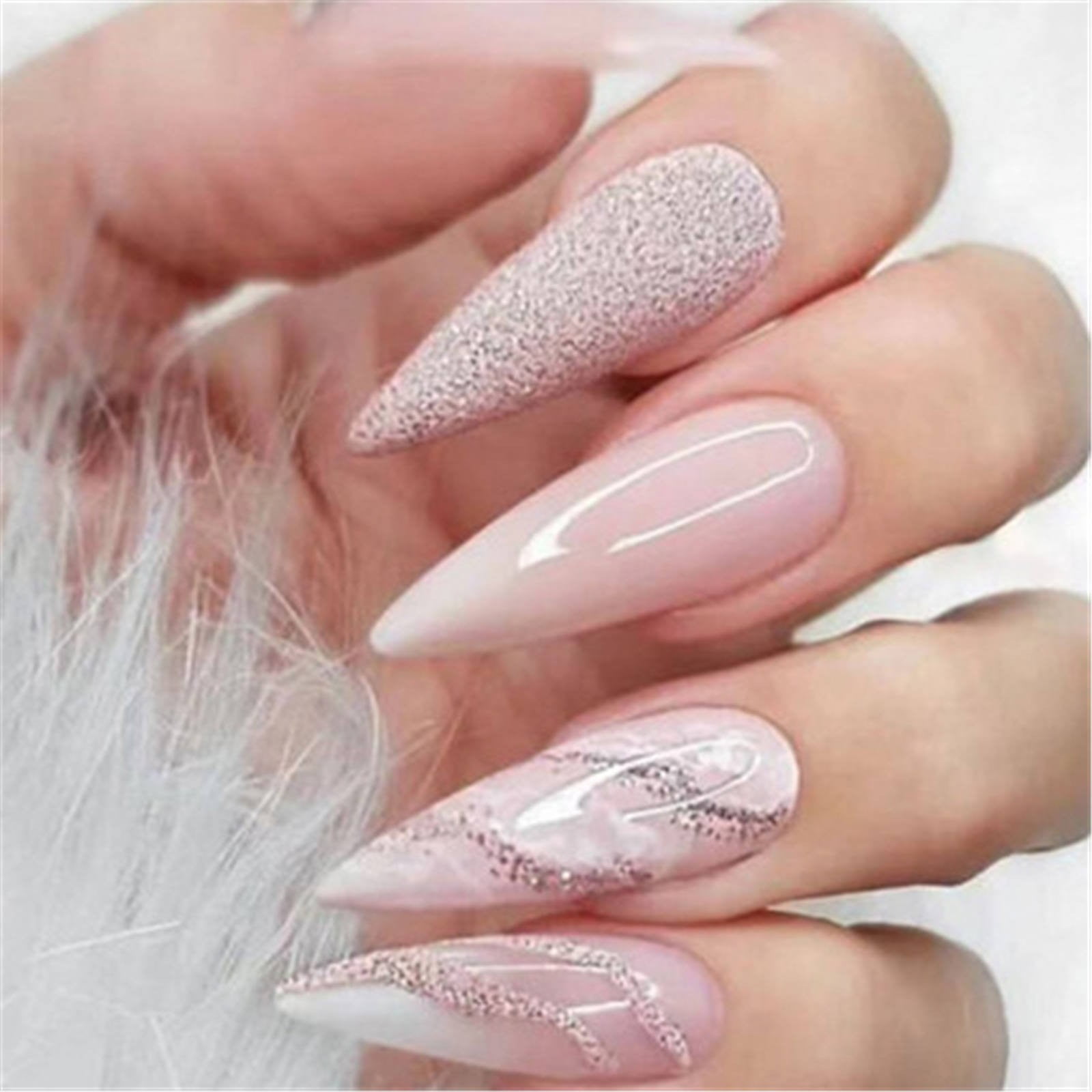 Nail Stuff for Acrylic Nails Comes with Everything Nail Paper Forms Coffin Toe Nail Cover Tips C Nail Tips Clear Toenail Correct in Nails Acrylic Long Curved Nail Tips Coffin Coffin