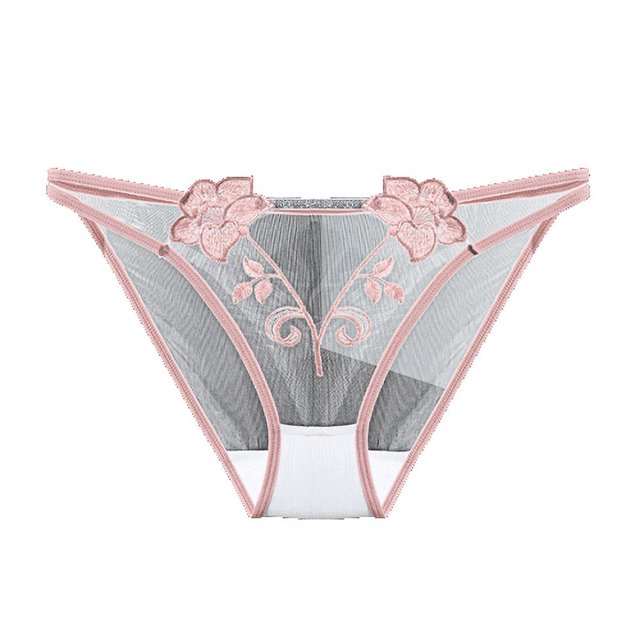 Gibobby Calzones de encaje para mujer Calzoncillos de encaje sexy para mujer Calzoncillos transpirables de cintura para mujer (Beige,M)