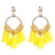 thumbnail image 2 of Pendientes de aleación Minnieouse con colgante de borla en forma de flor amarillo, 2 of 6