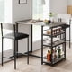 thumbnail image 1 of Yeshouse Mesa de comedor y sillas, juego de mesa de cocina con 2 sillas tapizadas, taburetes de bar con reposapiés, 2 taburetes altos de bar, cojín grueso, para apartamentos y bistrós., 1 of 7