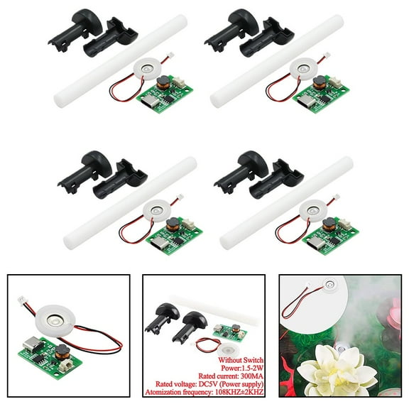 4Pcs Type-C Humidifier Module Spray Single Head Spray Humidification Module 5V Electric Control Board For Air Humidification