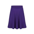 thumbnail image 3 of Eandarui Kids Girls Knee Length Skater Skirts Stretchy Pleated Casual School Uniform A-line Style Purple 16, 3 of 7