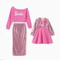thumbnail image 7 of Barbie Grils Dress Set Letter Embroidered Sleeveless Dress with Sequins Long Sleeve Cardigan 2 Pieces Outfit Set Sizes 3-9, 7 of 7
