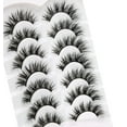 thumbnail image 4 of Changmaius  False Eyelashes Fluffy Cat Eye Look 8D Crossed Wispy Natural Faux Mink Lashes Fake Eyelashes 7 Pairs Pack, 4 of 9