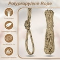 thumbnail image 3 of Uxcell 1/8" Paracord Rope 100ft 7 Strand Camping Rope Braided Polypropylene Ropes Tie-Downs Utility Cord Striped Beige, 3 of 6