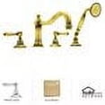 thumbnail image 2 of A1404LMIB Country Bath Collection 4-Hole Deck Mount Column Spout Tub Filler with Metal Levers: Inca, 2 of 2