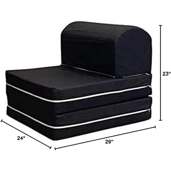 Flip Foam Chair Bed - Space-Saving Sofa, Guest Bed, and Portable Seat