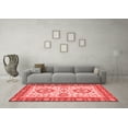 thumbnail image 3 of Ahgly Company Machine Washable Indoor Square Oriental Red Traditional Area Rugs, 5' Square, 3 of 4
