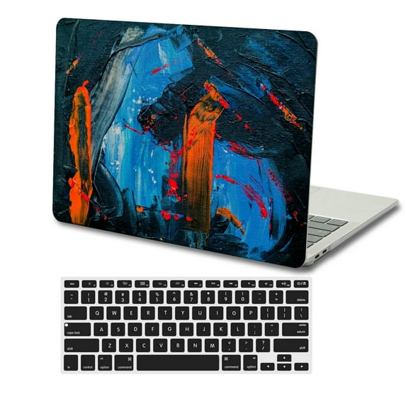 KSK KAISHEK Hard Shell Cover for MacBook Air 13 inchs( Not Retina Display, 2017 - 2014 2013 2012 2011 2010) + Black Keyboard Cover Model A1369/A1466, No USB-C Painting A 0824