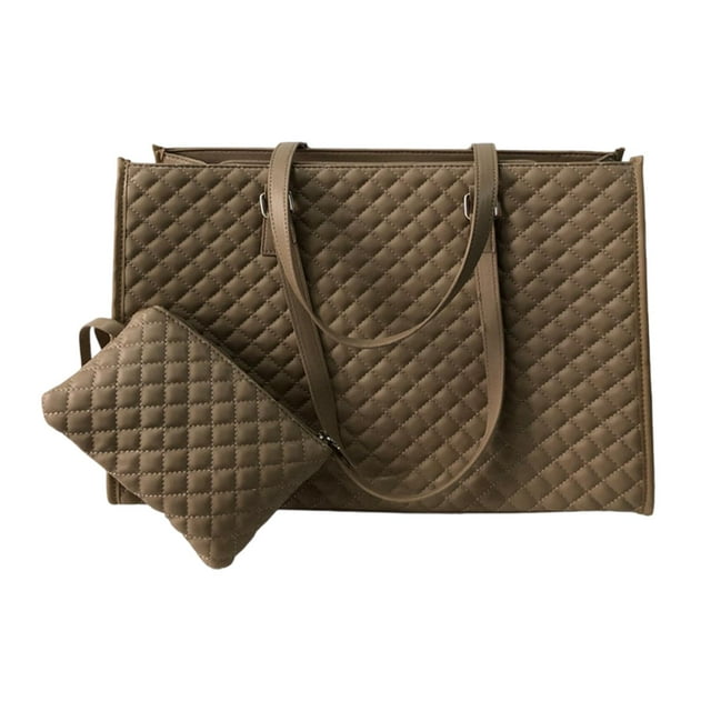 Bolso de mano para mujer, bandolera con monedero y compartimento térmico para el almuerzo, grande Caqui