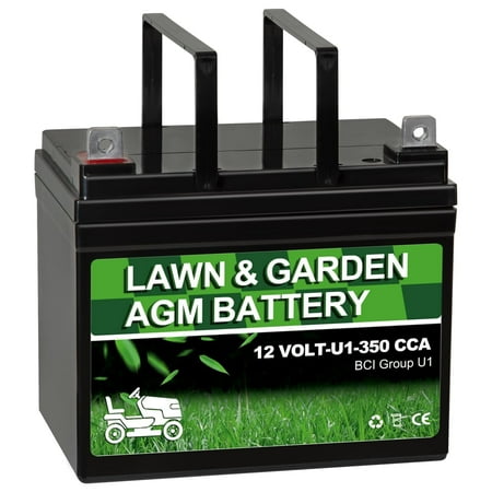 Autocessking Lawn Garden AGM Battery Group U1 12V 32AH 350CCA, Compatible with John Deere, Toro, Cub Cadet, and Craftsman Mower, Rechargeable SLA Starting Battery for Lawn, Tractors and Mowers