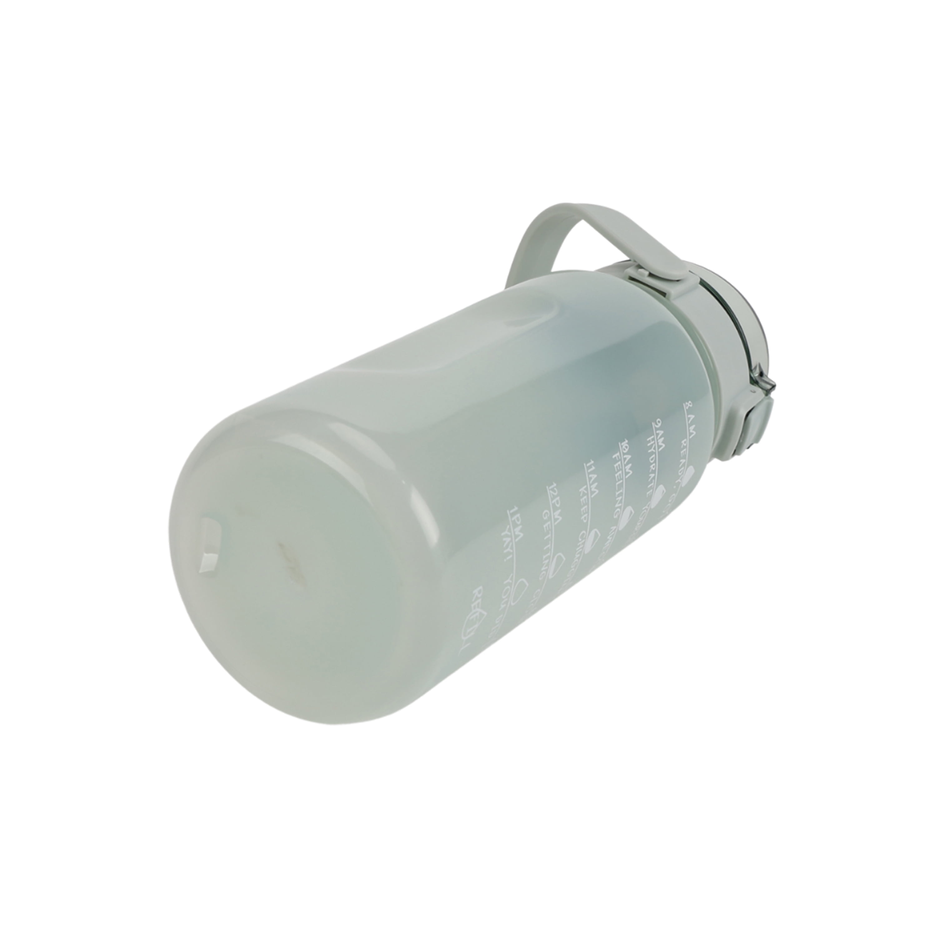 Mainstays 48 Ounce Plastic Water Bottle with Milestone Markings, Green