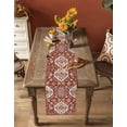 thumbnail image 5 of nqOlkjepod Red Boho Ethnic Table Runner 48 Inches Long Farmhouse Dress Scarves, Southwest Aztec Dining Tablerunner for Coffee Table/Kitchen Island/Party Décor, 13" x 48", 5 of 8
