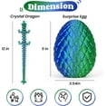 thumbnail image 3 of 3D Printing Toys - 12" 3D Printed Dragon&Egg Cool 3D Printed Articulated Crystal Dragon Toy for Ages 8+ (Laser Blue), 3 of 6