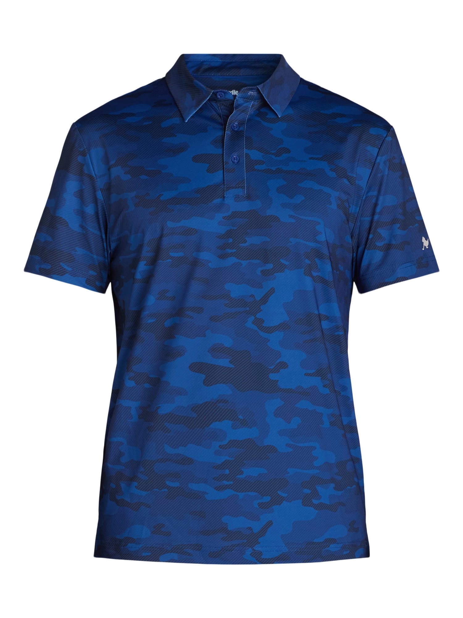 Birdie Bound Men's and Big Men’s Printed Golf Polo Shirt with UPF50+, Sizes S-3XL